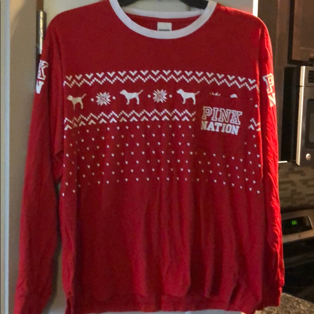Pink Holiday Shirt - L